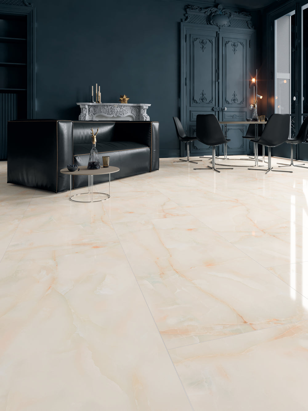 Carrelage sol/mur effet marbre SUN ONYX l.60 x L.120 cm Brillant LIMCARO