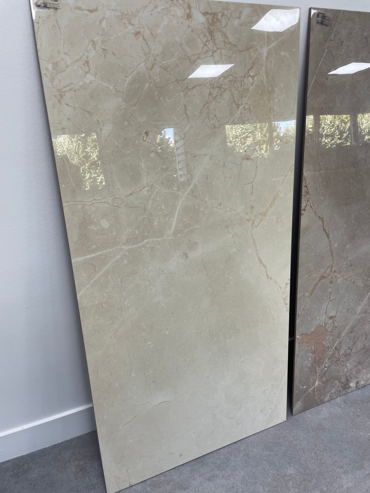 Carrelage sol / mur effet marbre VIVALDI BONE l.60 x L.120 cm Brillant LIMCARO - photo réelle 1