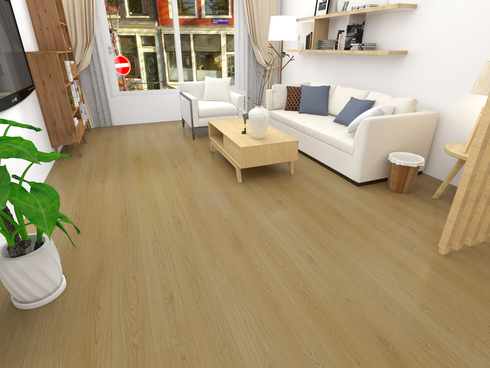 Sol SPC clipsable effet chêne doré naturel VERONA 6,5 mm IXPE intégrée LIMCARO