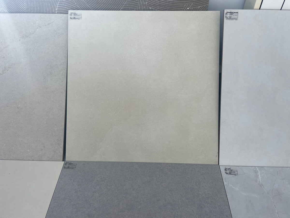 Carrelage sol / mur effet pierre ICON BEIGE l.60 x L.60 cm Mat LIMCARO - photo réelle 1