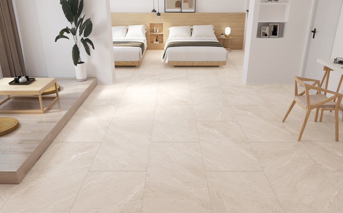 Carrelage sol/mur effet marbre Mat LAGOM SAND l.60 x L.120 x 0,7 cm LIMCARO(paquet de 2.16 m2)