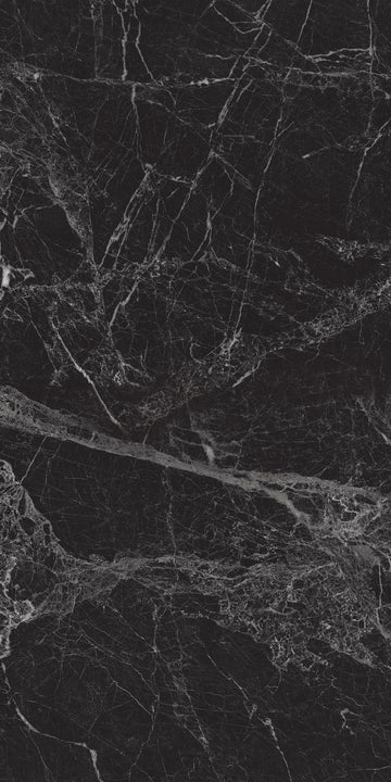 Carrelage sol / mur effet marbre MAJESTIC BLACK l.60 x L.120 cm Brillant LIMCARO