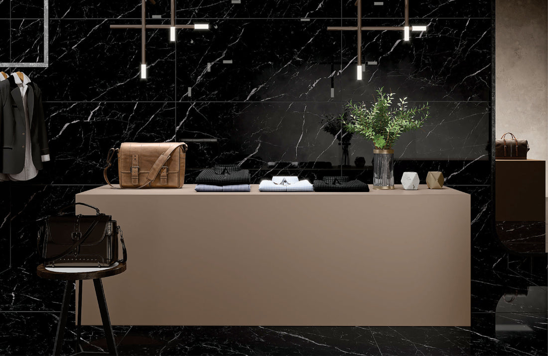 Carrelage sol / mur effet marbre SAINT LAURENT l.60 x L.120 cm  Brillant LIMCARO