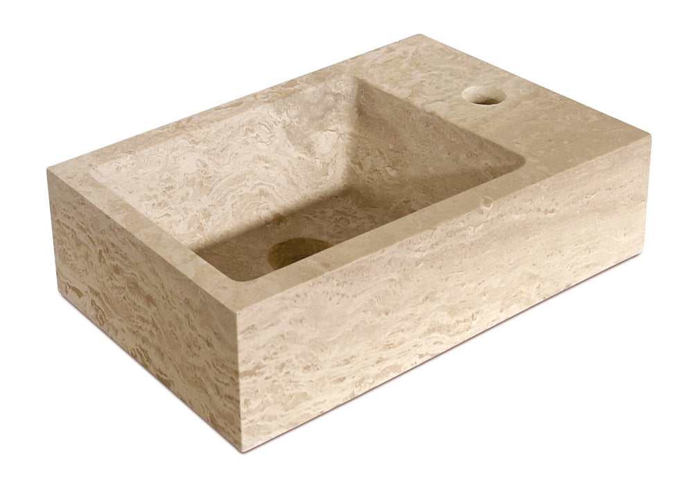 Vasque à poser en pierre naturelle MONZA 40,6 x 25,4 cm – LIMCARO