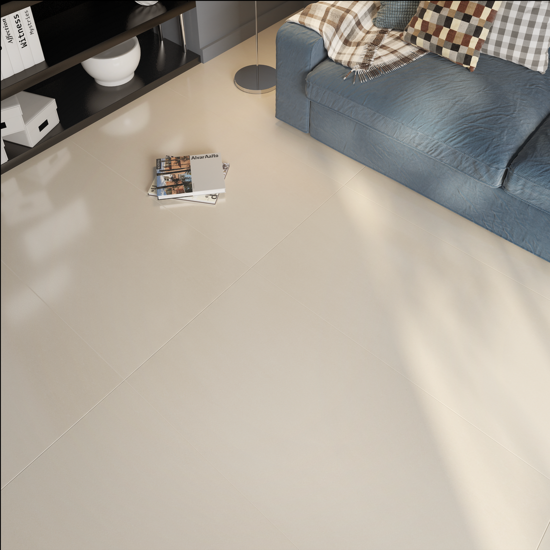 Carrelage sol / mur effet pierre ICON CREAM l.60 x L.60 cm Mat LIMCARO