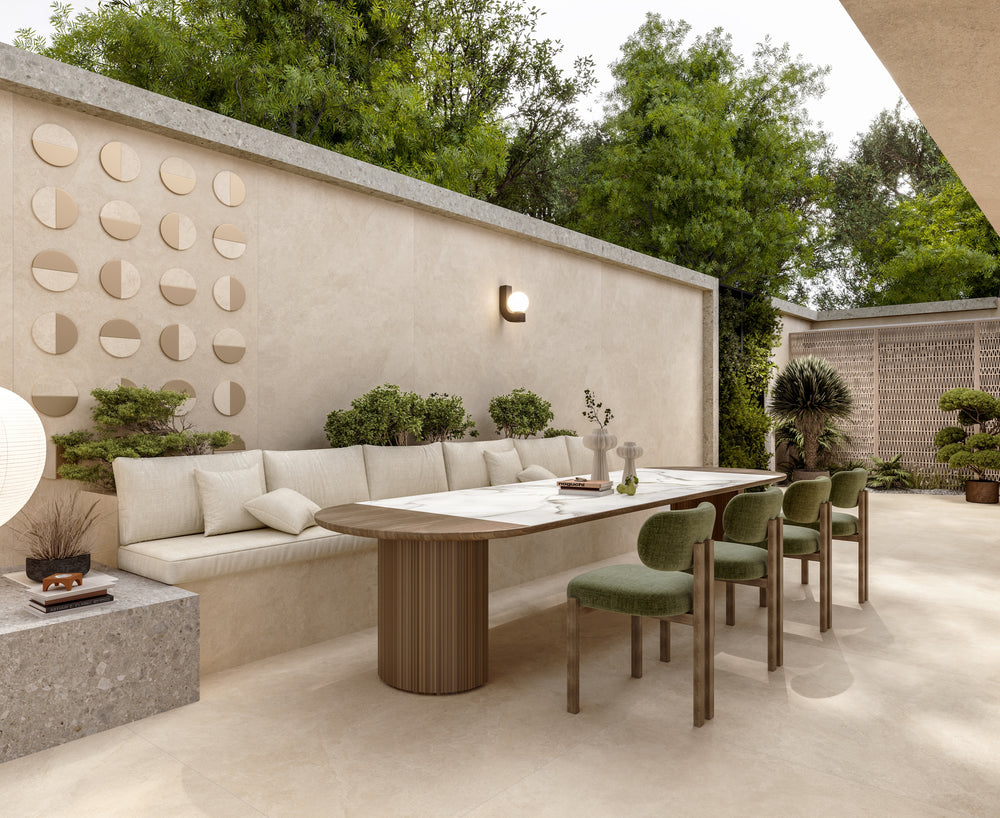 Carrelage sol / mur effet pierre BURGOGNA STONE l.120 x L.120 cm Mat LIMCARO