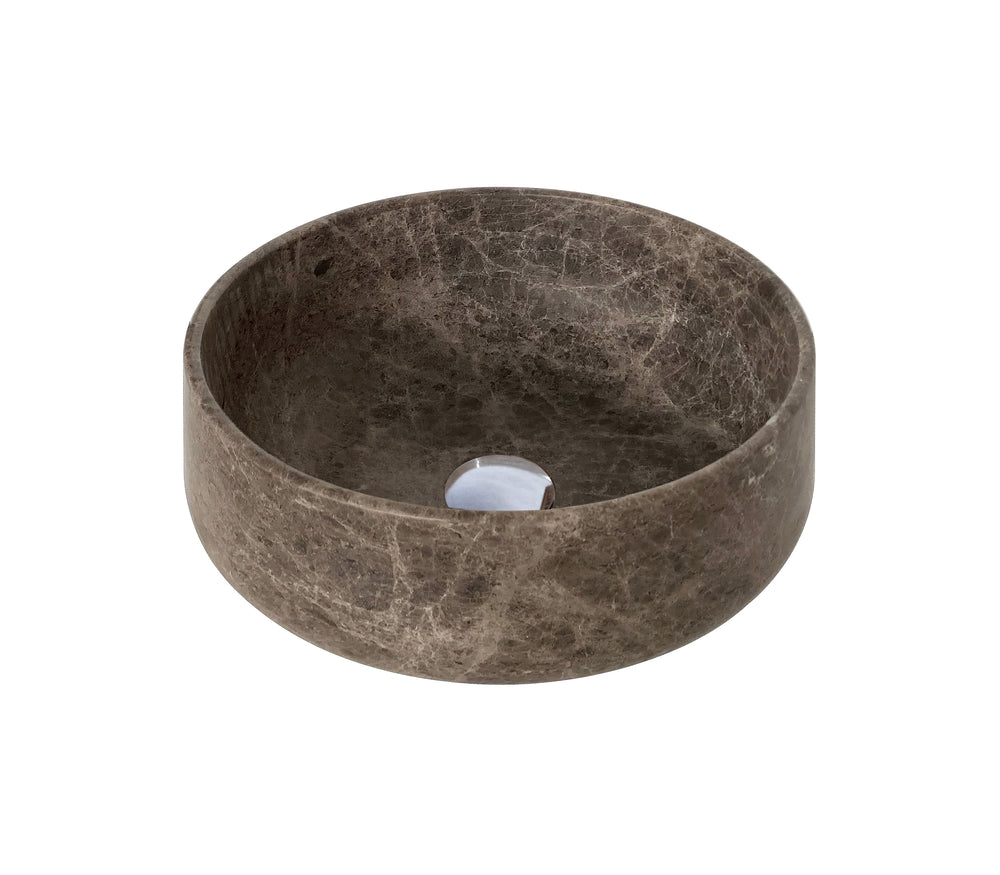 Vasque à poser en pierre naturelle NOVARA Ø39 cm – LIMCARO