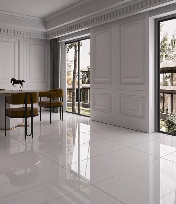 Carrelage mur effet lisse blanc BRILLO l.30 x L.60 cm Brillant LIMCARO - LIMCARO FRANCE