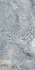 Carrelage sol / mur effet marbre ONYX AGATE BLUE l.60X L.120 cm GLOSSY LIMCARO - LIMCARO FRANCE