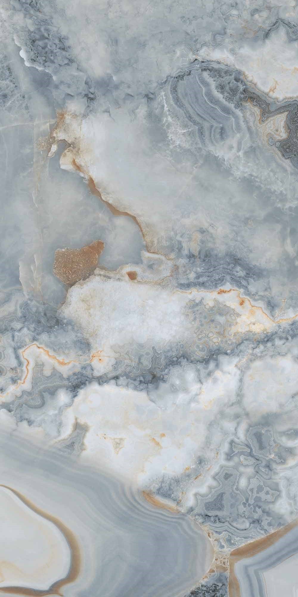 Carrelage sol / mur effet marbre ONYX AGATE BLUE l.60X L.120 cm GLOSSY LIMCARO - LIMCARO FRANCE