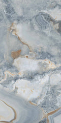 Carrelage sol / mur effet marbre ONYX AGATE BLUE l.60X L.120 cm GLOSSY LIMCARO - LIMCARO FRANCE
