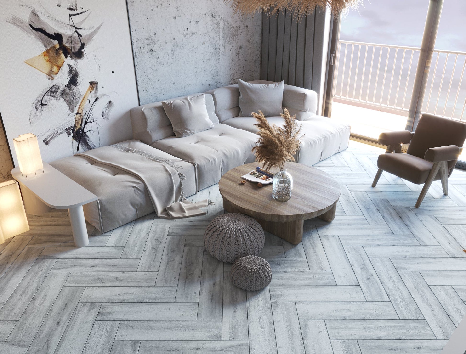 Carrelage sol/mur effet bois naturel Mat HARDY GREY l.15 x L.60 x 0,7 cm LIMCARO (paquet de 1.17 m2) - LIMCARO FRANCE