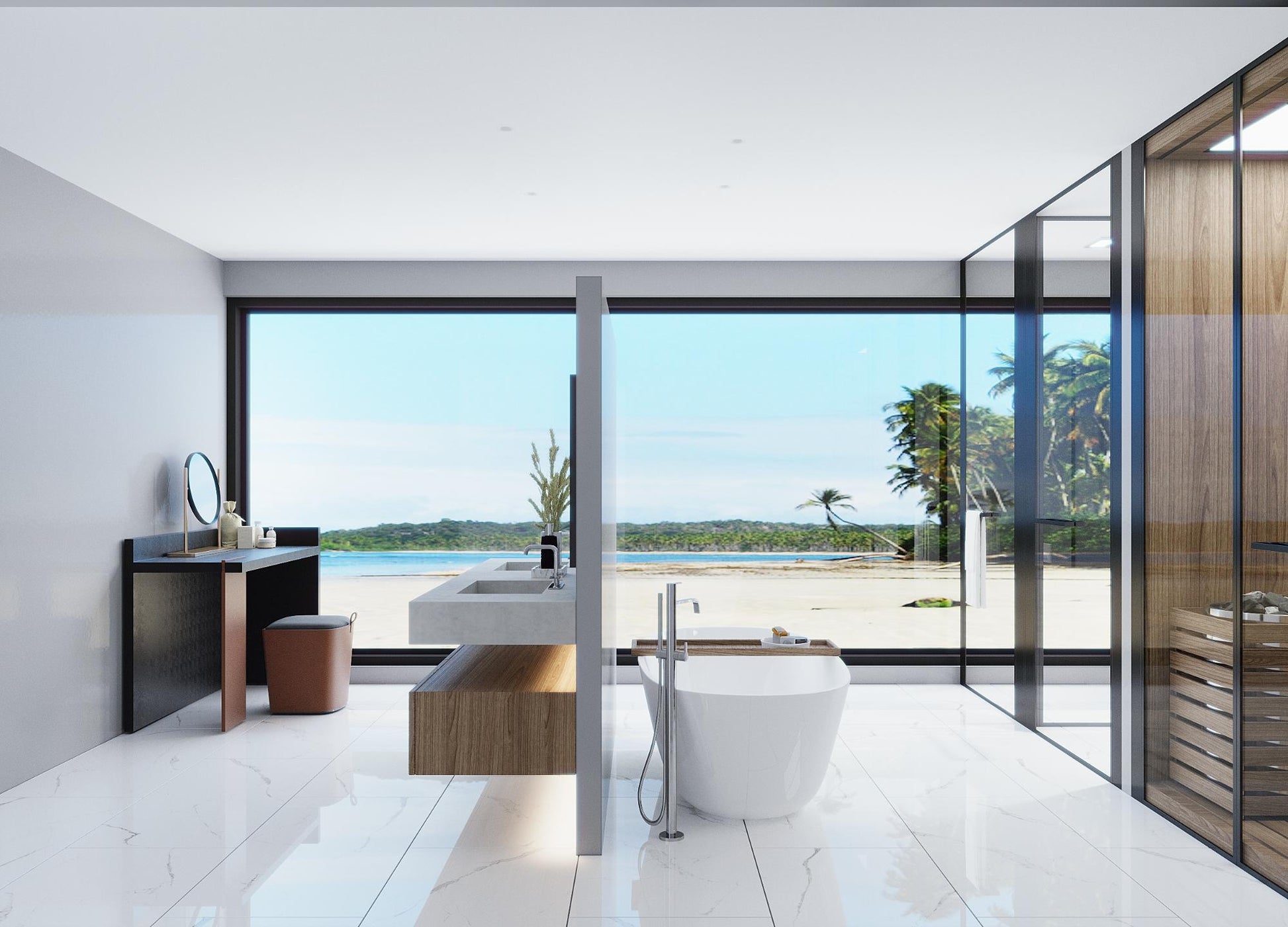 Carrelage sol/mur effet marbre Full Lappato BIANCO RIVER BRILLANT l.60 x L.60 x 0,7 cm LIMCARO (paquet de 1.80 m2) - LIMCARO FRANCE