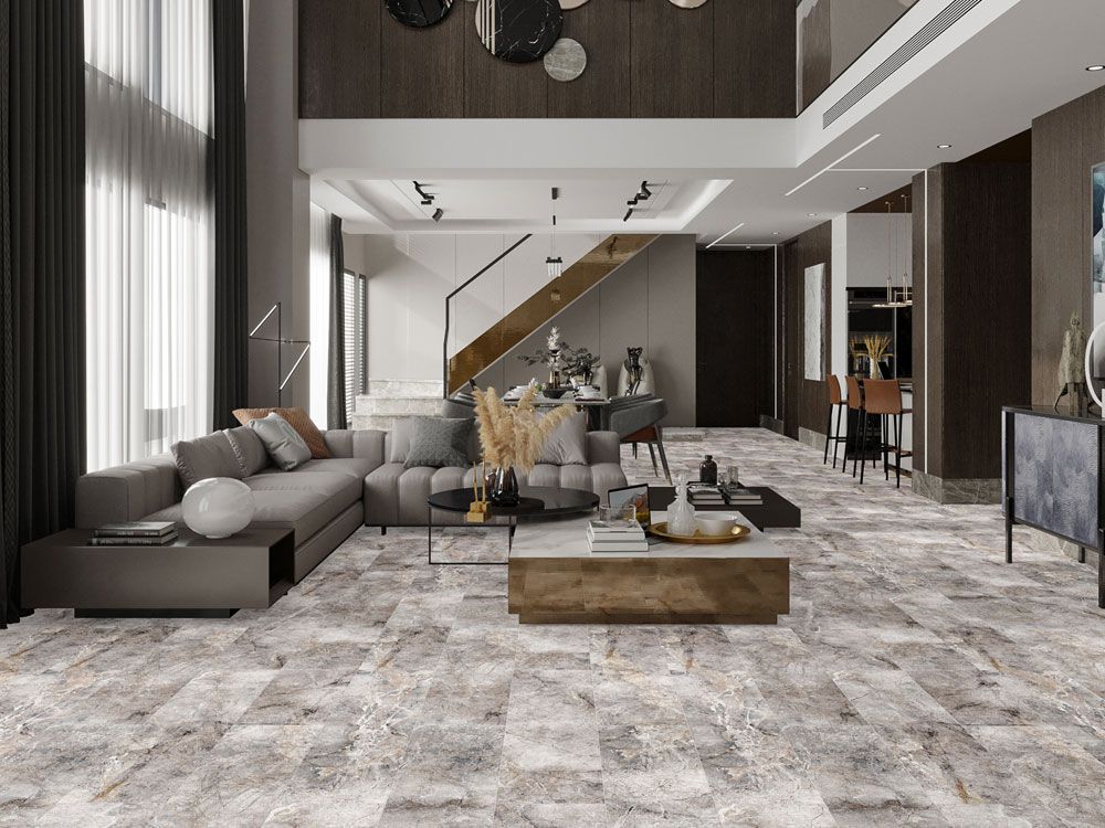 Carrelage sol/mur effet marbre Full Lappato MARTINS MARBLE LIGHT l.60 x L.120 x 0,7 cm LIMCARO(paquet de 2.16 m2) - LIMCARO FRANCE