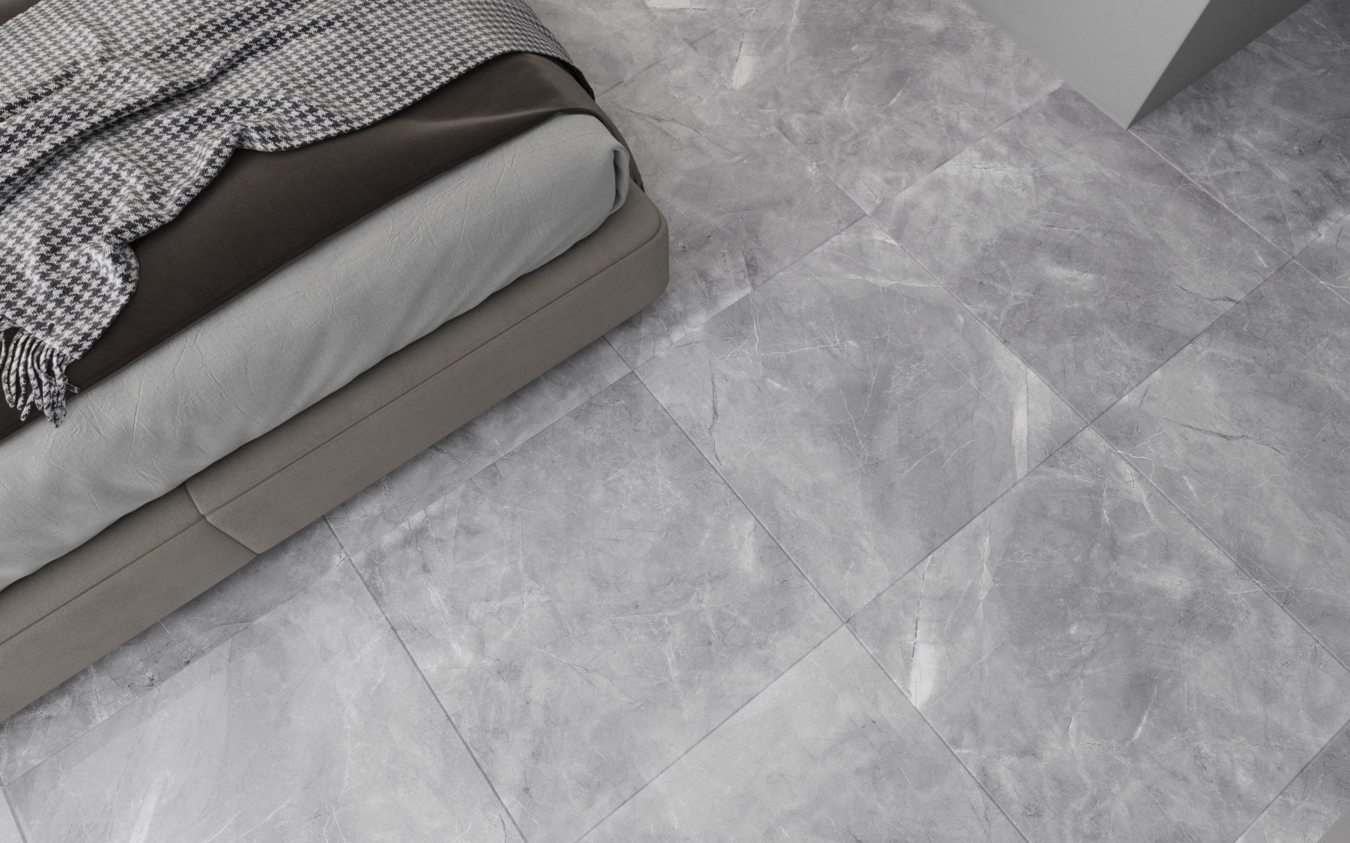 Carrelage sol/mur effet marbre Full Lappato PULPIS GREY l.60 x L.120 x 0,7 cm LIMCARO (paquet de 2.16 m2) - LIMCARO FRANCE