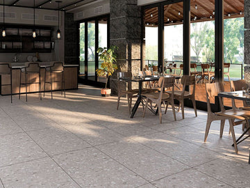 Carrelage sol/mur effet terrazzo CHALKY l.60 x L.120 cm Mat LIMCARO - LIMCARO FRANCE